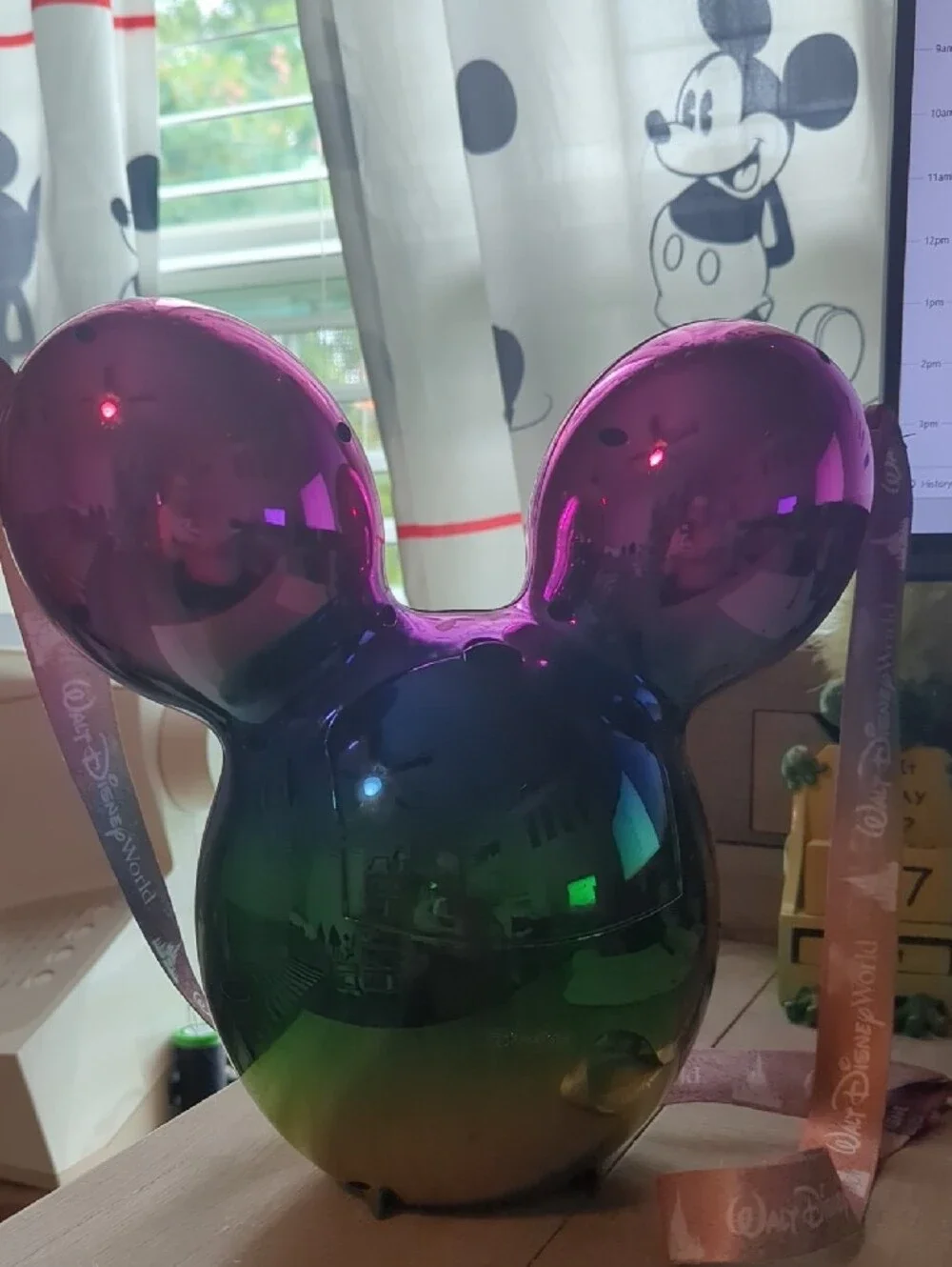 Iridescent Mickey Balloon Sculpture - Purple/Green